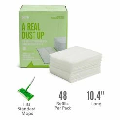 Outlet 👍 Dust Mops & Dusters Perk™ Dry Cloth Pad Refills, White, 48/Pack (PK54908) ⭐