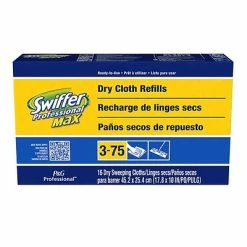 Promo 🛒 Swiffer® Sweeper Disposable Dry Cloth Refills Swiffer Professional Max Cotton Dry Cloths, White, 96/Carton (37109) ✔️