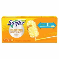 Outlet 🎁 Swiffer® Duster Swiffer 360 Durable Heavy Duty Fiber Dusters With Extendable Handle Kit, White/Yellow (44750) 🎁