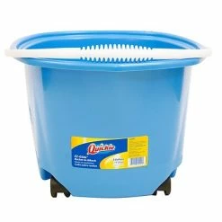 Hot Sale ❤️ Mop Buckets & Wringers Quickie EZ-Glide Bucket On Wheels, 20 Quart/5 Gallon, Blue (20000ZQK) 👍