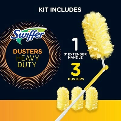 Outlet 🎁 Swiffer® Duster Swiffer 360 Durable Heavy Duty Fiber Dusters With Extendable Handle Kit, White/Yellow (44750) 🎁 5 Outlet 🎁 Swiffer® Duster Swiffer 360 Durable Heavy Duty Fiber Dusters With Extendable Handle Kit, White/Yellow (44750) 🎁 - Image 3