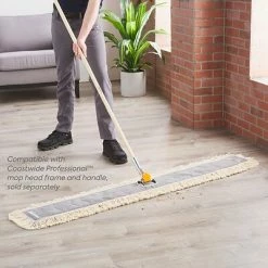 Brand new 🌟 Dust Mop Heads Coastwide Professional™ Cut-End Dust Mop Head, Cotton, 60" X 5", White (CW56756) 🥰 -Cleaning Tools Sales unnamed file 653