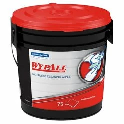 Wholesale 👍 Dry Wipes WypAll Fabric Wipers, White, 75 Wipers/Bucket, 6 Buckets/Carton (91371) 🥰