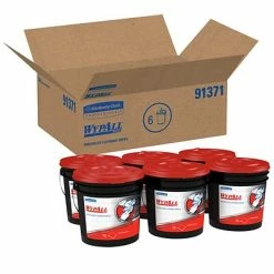 Wholesale 👍 Dry Wipes WypAll Fabric Wipers, White, 75 Wipers/Bucket, 6 Buckets/Carton (91371) 🥰 -Cleaning Tools Sales unnamed file 701