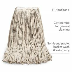 Cheapest 🎉 Wet Mops Coastwide Professional™ Cut-End Wet Mop Head, #24, Cotton, 1" Headband, White (CW57744) 🎁 -Cleaning Tools Sales unnamed file 730