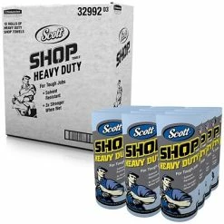 Budget ⭐ Heavy Duty Shop Towels Scott Shop Towels Heavy Duty Nylon Towels, Blue, 55 Sheets/Roll, 12 Rolls/Carton (32992) ❤️ -Cleaning Tools Sales unnamed file 851