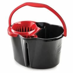 Flash Sale 🧨 Buckets Libman 4 Gallon Clean & Rinse Bucket & Wringer, Black, 3/CT (0156) ✔️