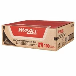 Brand new 👏 Wypall® Microfiber Cloths WypAll HydroKnit Heavy-Duty Fabric Foodservice Cloth, Blue, 100/Carton (51633) 🎉