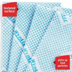 Brand new 👏 Wypall® Microfiber Cloths WypAll HydroKnit Heavy-Duty Fabric Foodservice Cloth, Blue, 100/Carton (51633) 🎉 -Cleaning Tools Sales unnamed file 871