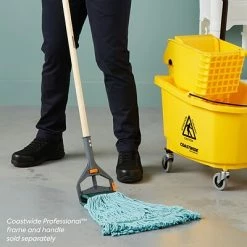 Budget ✔️ Wet Mops Coastwide Professional™ Looped-End Wet Mop Head, Medium, Recycled PET, 5" Headband, Blue (CW57752) 🌟 -Cleaning Tools Sales unnamed file 922