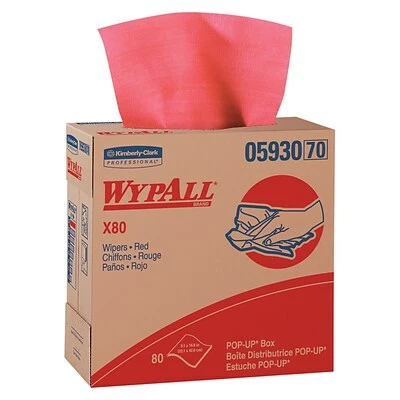 Best deal 👍 WypAll® Wipers WYPALL X80 Shop Towel Replacement Wiper, Red, POP-UP Box, 9-1/10"x16-4/5", 80/Box, 5 Box/Carton ⌛ 4 Best deal 👍 WypAll® Wipers WYPALL X80 Shop Towel Replacement Wiper, Red, POP-UP Box, 9-1/10"x16-4/5", 80/Box, 5 Box/Carton ⌛ - Image 2