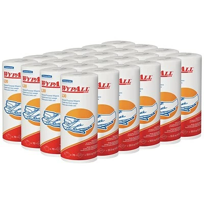Coupon 🎁 WypAll® Wipers WYPALL L30 Durable Fibers Wipers, White, 70 Wipers/Roll, 24 Rolls/Carton (05843) 🥰 4 Coupon 🎁 WypAll® Wipers WYPALL L30 Durable Fibers Wipers, White, 70 Wipers/Roll, 24 Rolls/Carton (05843) 🥰 - Image 2