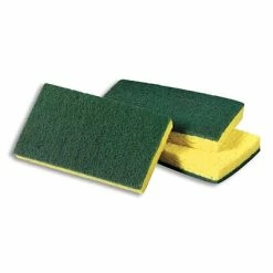 Cheapest 🤩 3M Cleaning Cloths & Sponges Scotch-Brite™ Medium Duty Scrub Sponge, Green/Yellow, 10/Pack (74CC) 🛒